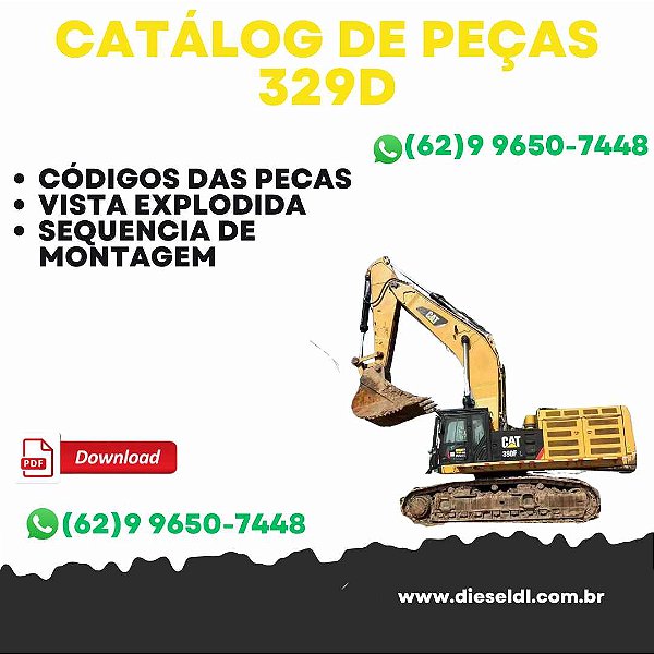 CATÁLOGO DE PEÇAS ESCAVADEIRA 329D L   CAT