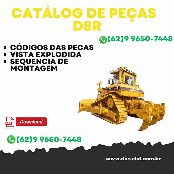 CATÁLOGO DE PEÇAS TRATOR ESTEIRAS D8R 2016   CAT