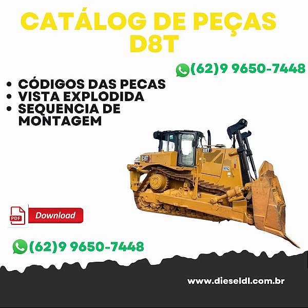 CATÁLOGO DE PEÇAS TRATOR ESTEIRAS D8T   CAT