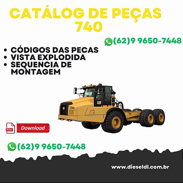 CATÁLOGO DE PEÇAS CAMINHÃO ARTICULADO 740  CAT