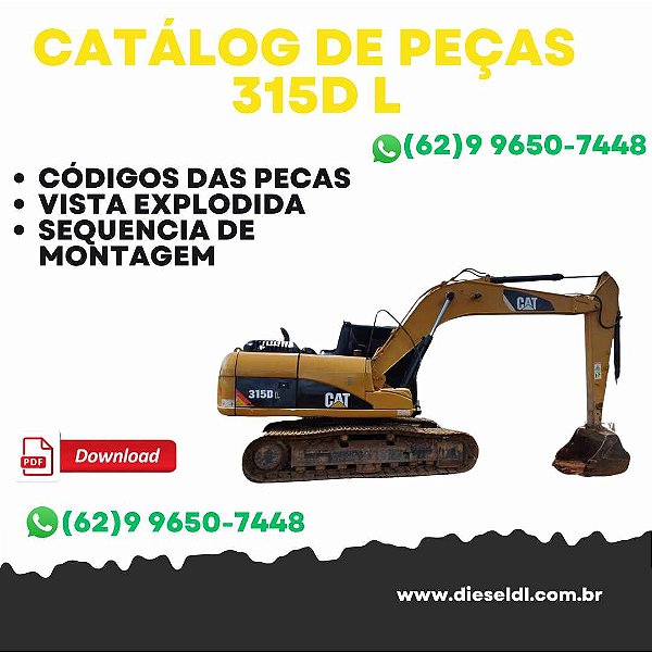 CATÁLOGO DE PEÇAS ESCAVADEIRA 315D L  CAT