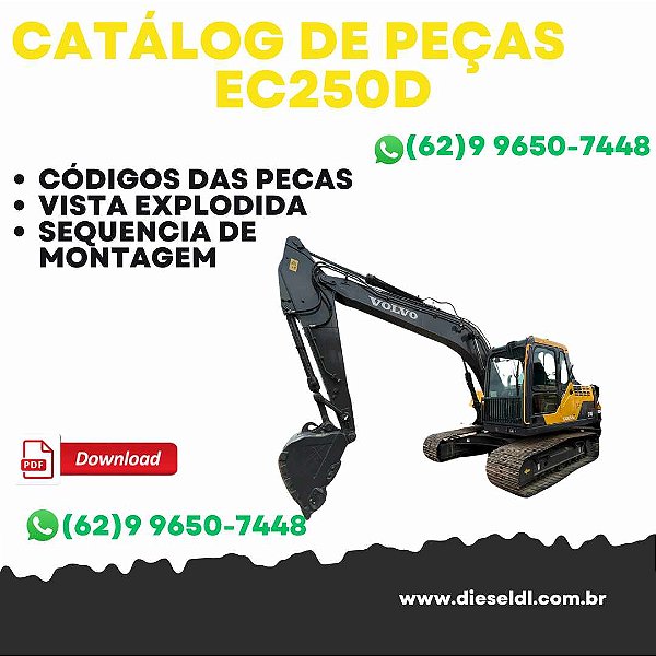 CATÁLOGO DE PEÇAS ESCAVADEIRA EC250D  VOLVO