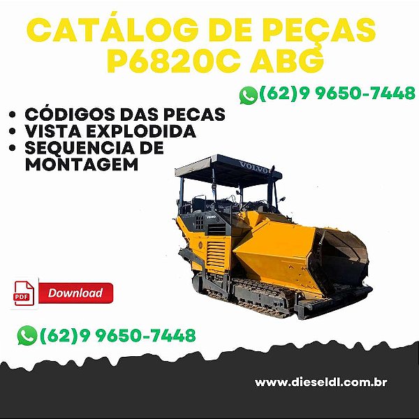 CATÁLOGO DE PEÇAS PAVIMENTADOR P6820C ABG  VOLVO