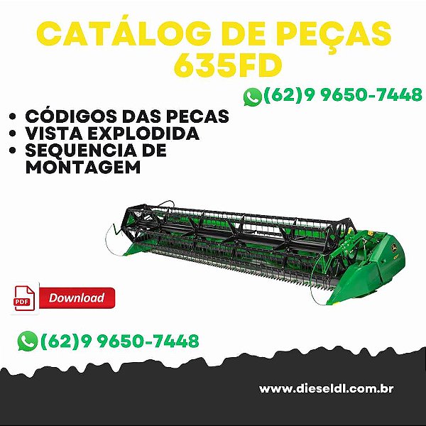 CATÁLOGO DE PEÇAS PLATAFORMA A635FD   JOHN DEERE