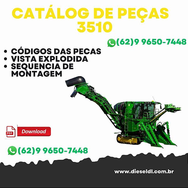 CATÁLOGO DE PEÇAS   COLHEDORA 3510 JOHN DEERE