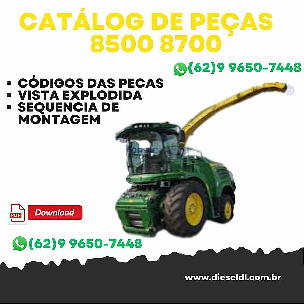 CATÁLOGO DE PEÇAS   COLHEITADEIRAS 8500 8700 JOHN DEERE