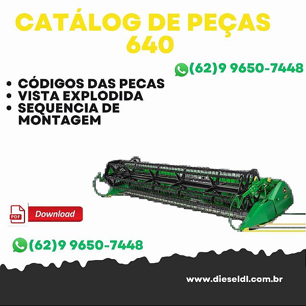 CATÁLOGO DE PEÇAS PLATAFORMA 640  JOHN DEERE