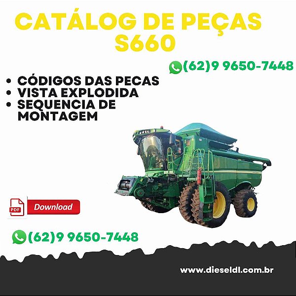 CATÁLOGO DE PEÇAS COLHEITADEIRA S660 JOHN DEERE