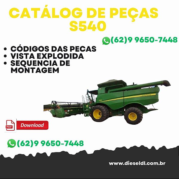 CATÁLOGO DE PEÇAS COLHEITADEIRA S540 JOHN DEERE