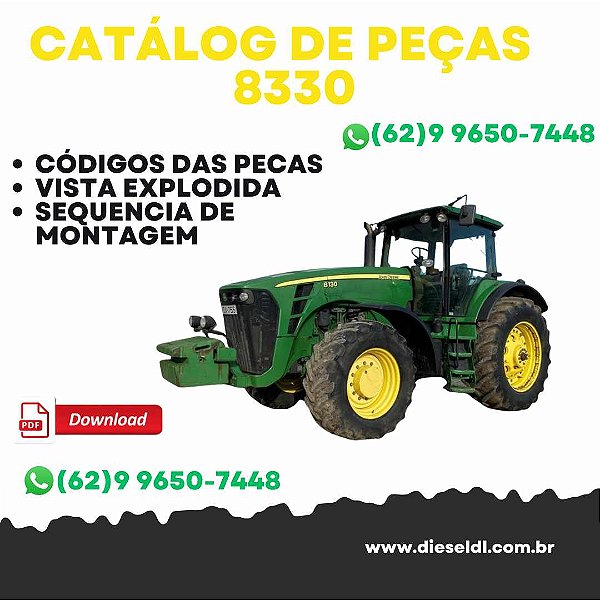 CATÁLOGO DE PEÇAS TRATORES 8130 8230 8330 8430 8530 JOHN DEERE