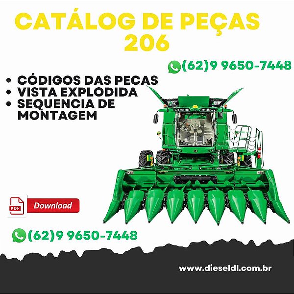 CATÁLOGO DE PEÇAS PLATAFORMA 203 204 205 206  JOHN DEERE