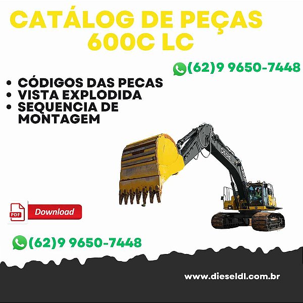 CATÁLOGO DE PEÇAS ESCAVADEIRA 600C LC JOHN   DEERE