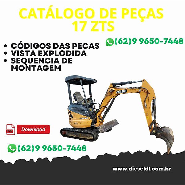 CATÁLOGO DE PEÇAS MINI ESCAVADEIRA 17 ZTS  JOHN DEERE