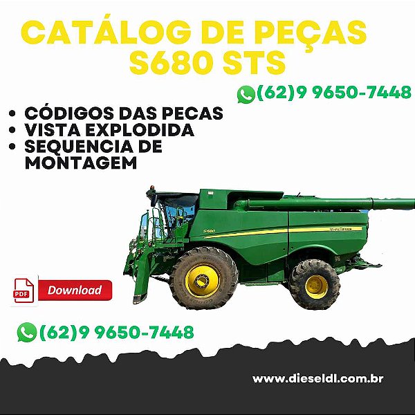 CATÁLOGO DE PEÇAS COLHEITADEIRA S680 STS JOHN DEERE
