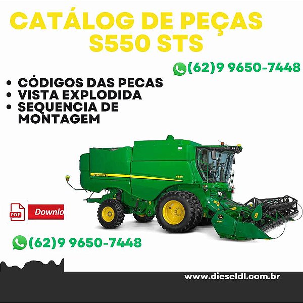 CATALOGO DE PEÇAS COLHEITADEIRA S550 STS  JOHN DEERE