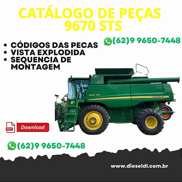 CATALOGO DE PEÇAS COLHEITADEIRA 9670 STS JOHN DEERE