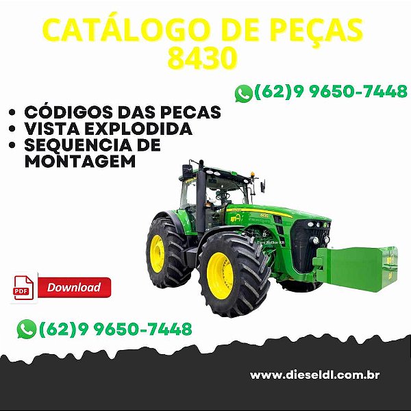 CATALOGO DE PEÇAS  TRATOR 8130 8230 8330 8430 JOHN DEERE