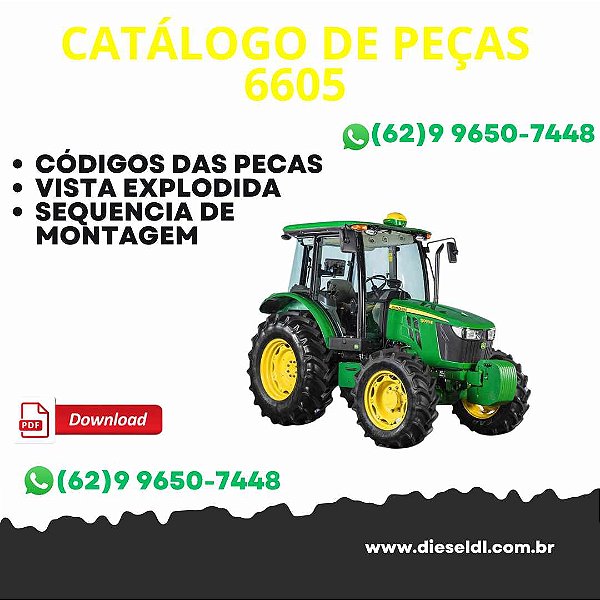 CATALOGO DE PEÇAS  TRATOR 6405 6605 JOHN DEERE