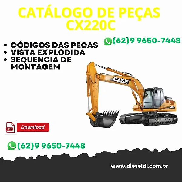 CATÁLOGO DE PEÇAS ESCAVADEIRA CX220C 2023 CASE