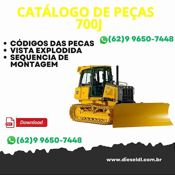 CATÁLOGO DE PEÇAS TRATOR ESTEIRAS 700J JOHN DEERE