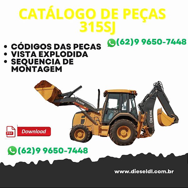 CATÁLOGO DE PEÇAS RETROESCAVADEIRA 315SJ JOHN DEERE