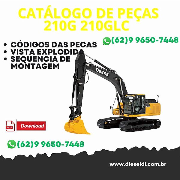 CATÁLOGO DE PEÇAS ESCAVADEIRA 210G 210GLC  JOHN DEERE