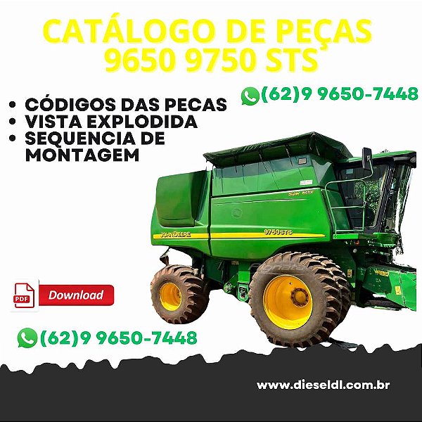 CATÁLOGO DE PEÇAS COLHEITADEIRA 9650 9750 STS  JOHN DEERE