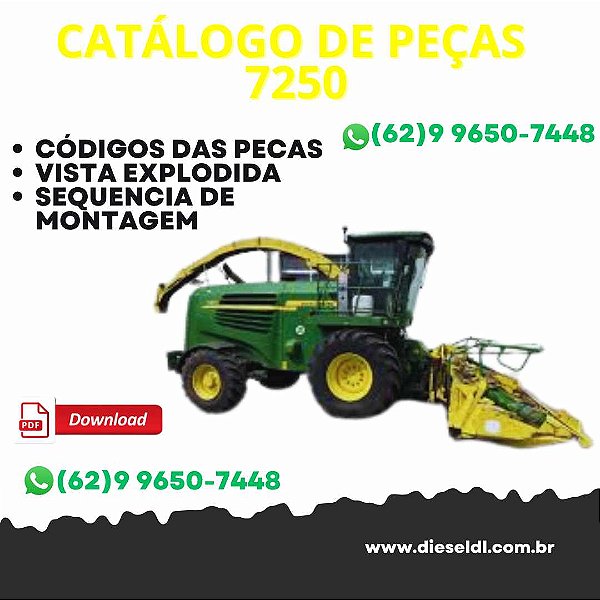 CATÁLOGO DE PEÇAS FORRAGEIRAS 7250 7350 7450 7550 JOHN DEERE