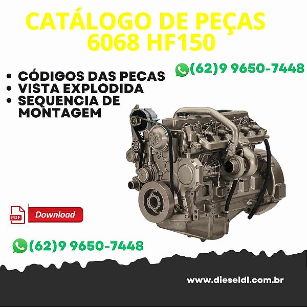 CATÁLOGO DE PEÇAS MOTOR 6.8L 6068 HF150 JOHN DEERE