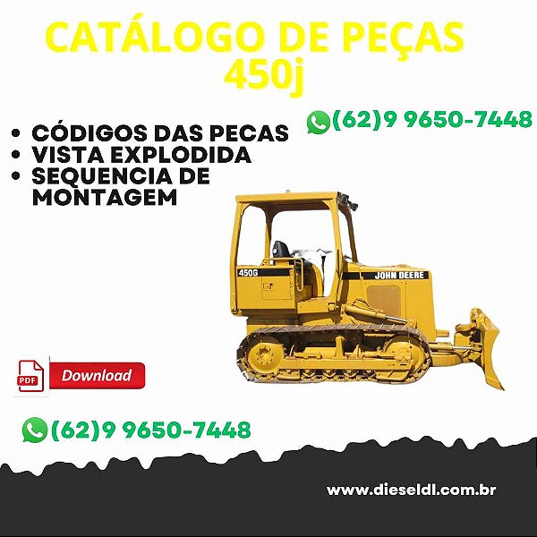 CATÁLOGO DE PEÇAS  TRATOR ESTEIRAS 450J 550J 650J JOHN DEERE