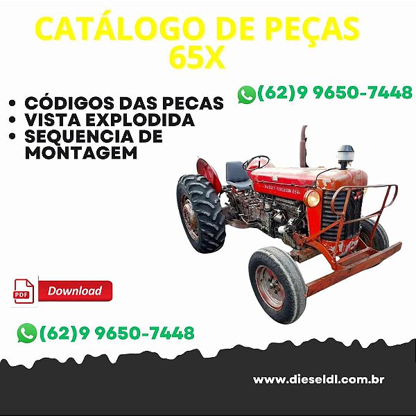 CATÁLOGO DE PEÇAS TRATOR 65X  MASSEY FERGUSON