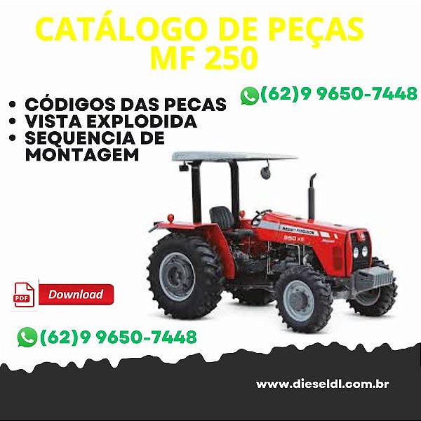 CATÁLOGO DE PEÇAS TRATOR MF 250 MF 250X  MASSEY FERGUSON