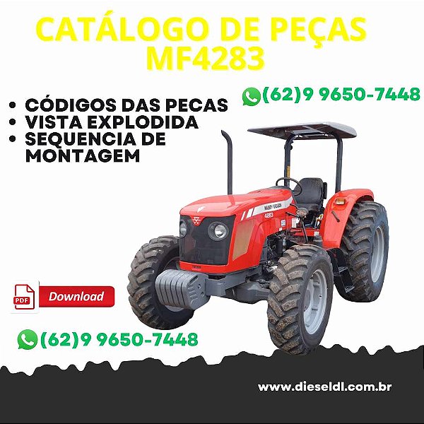 CATÁLOGO DE PEÇAS TRATOR MF4283 MASSEY FERGUSON