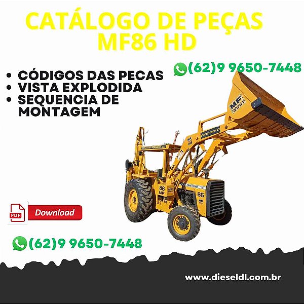 CATÁLOGO DE PEÇAS  RETROESCAVADEIRA MF86 HD MASSEY FERGUSON
