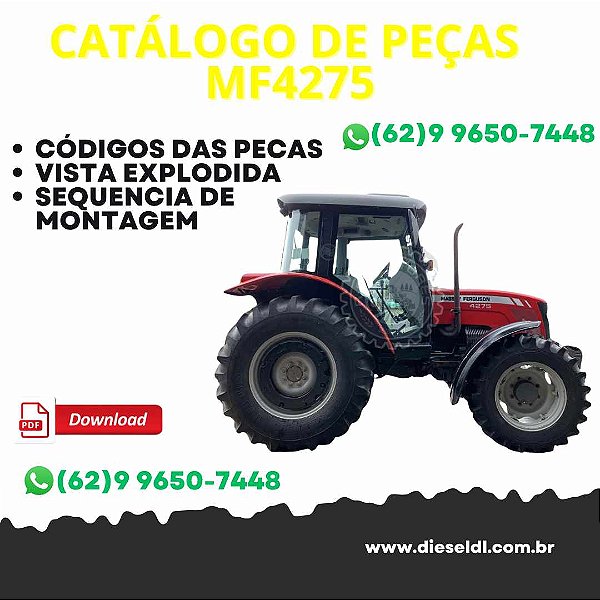 CATÁLOGO DE PEÇAS  TRATOR MF4275  MASSEY FERGUSON