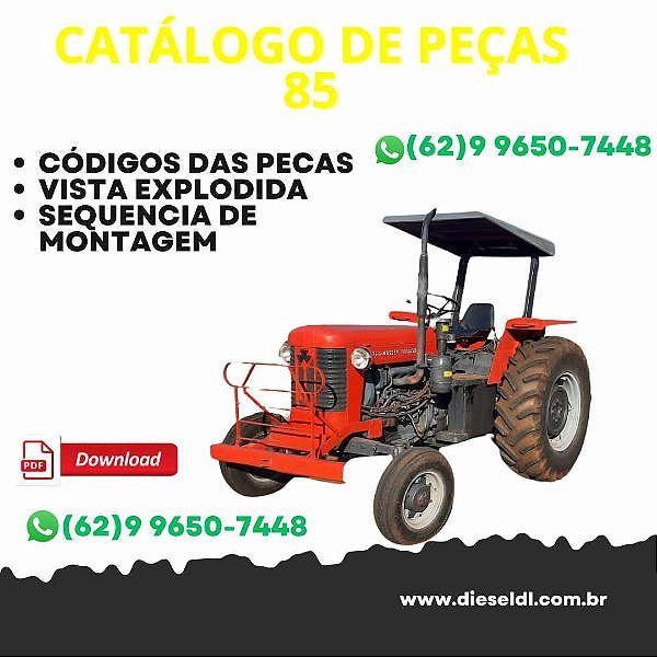 CATÁLOGO DE PEÇAS TRATOR 85 85X MASSEY FERGUSON