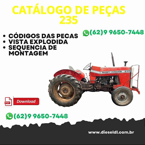 CATÁLOGO DE PEÇAS TRATOR 235 MASSEY FERGUSON