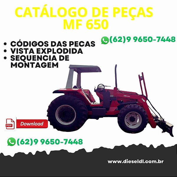 CATÁLOGO DE PEÇAS TRATOR MF 650 MASSEY FERGUSON