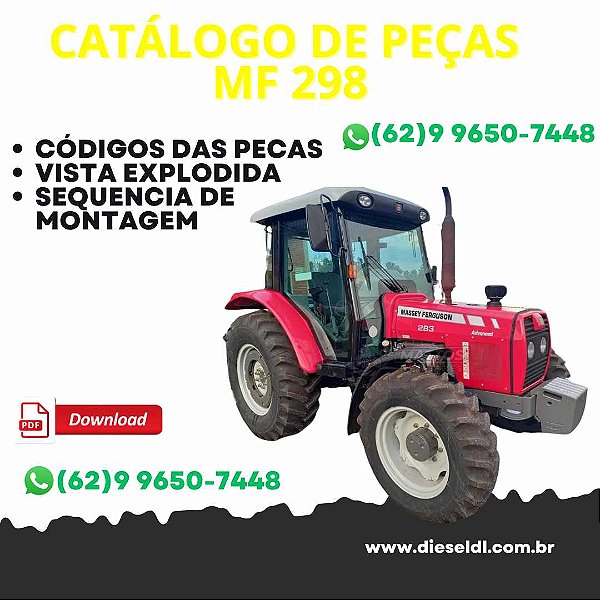 CATÁLOGO DE PEÇAS TRATOR MF 298 MASSEY FERGUSON
