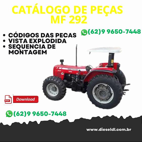 CATÁLOGO DE PEÇAS TRATOR MF 292 ADVANCED  MASSEY FERGUSON