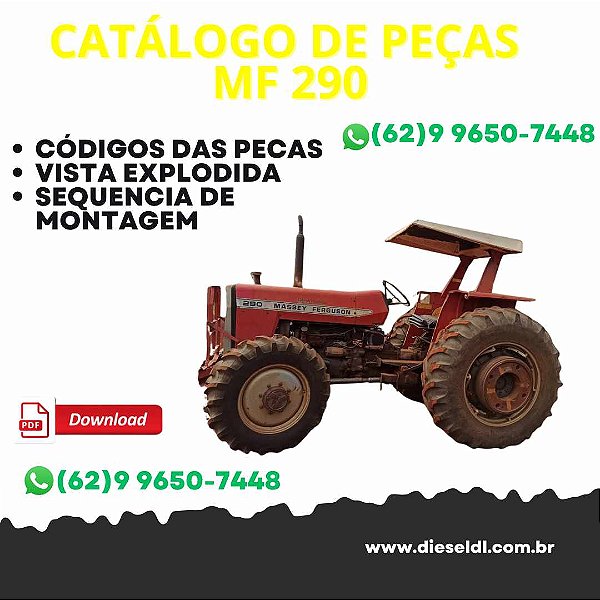 CATÁLOGO DE PEÇAS TRATOR  MF 290 ADVANCED MASSEY FERGUSON