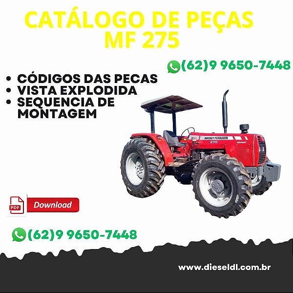 CATÁLOGO DE PEÇAS TRATOR MF 275 ADVANCED  MASSEY FERGUSON