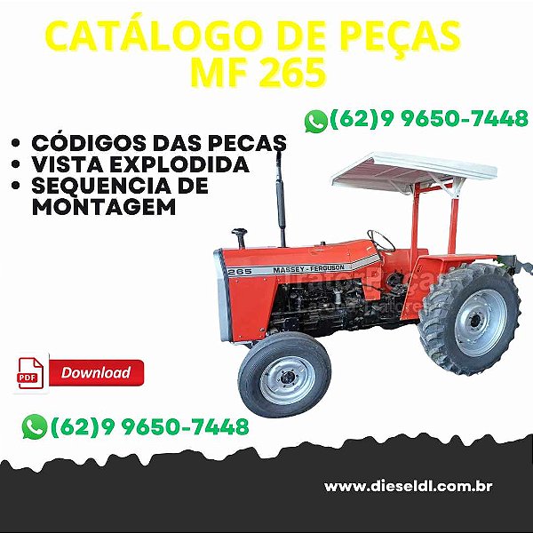 CATÁLOGO DE PEÇAS TRATOR MF 265 ADVANCED MASSEY FERGUSON