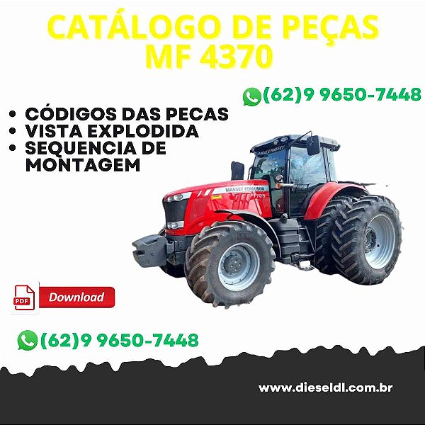 CATÁLOGO DE PEÇAS  TRATOR MF4360 MF 4370 MASSEY FERGUSON