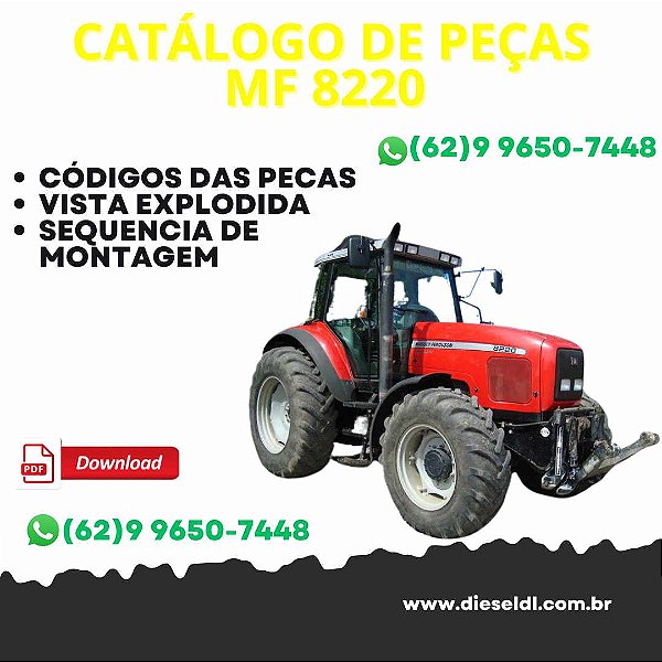CATÁLOGO DE PEÇAS  TRATOR MF8210 MF8220 MASSEY FERGUSON