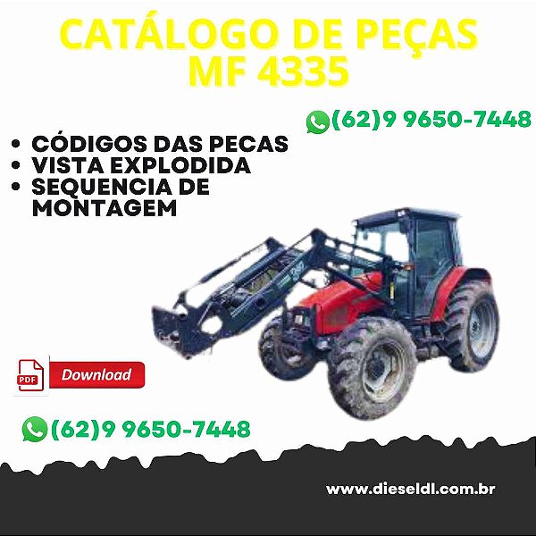 CATÁLOGO DE PEÇAS TRATOR MF4325 MF4335  MASSEY FERGUSON