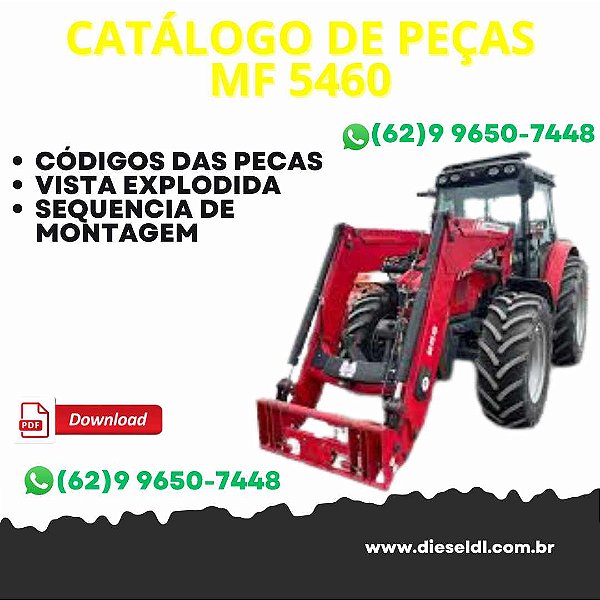 CATÁLOGO DE PEÇAS TRATOR MF5460   MASSEY FERGUSON