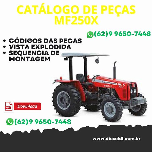 CATÁLOGO DE PEÇAS MF250X  MASSEY FERGUSON