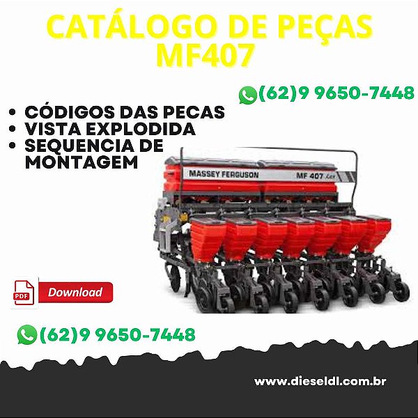 CATÁLOGO DE PEÇAS PLANTADEIRAS MF405 MF407 MF409 MF411  MASSEY FERGUSON