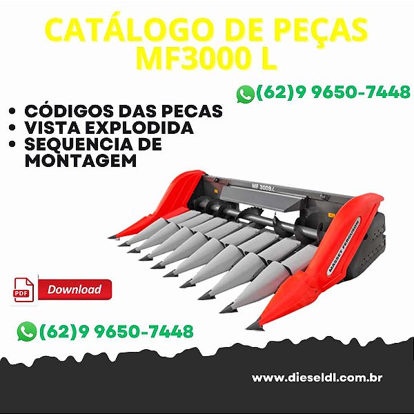 CATÁLOGO DE PEÇAS PLATAFORMA MILHO SERIE 3000 L  MASSEY FERGUSON